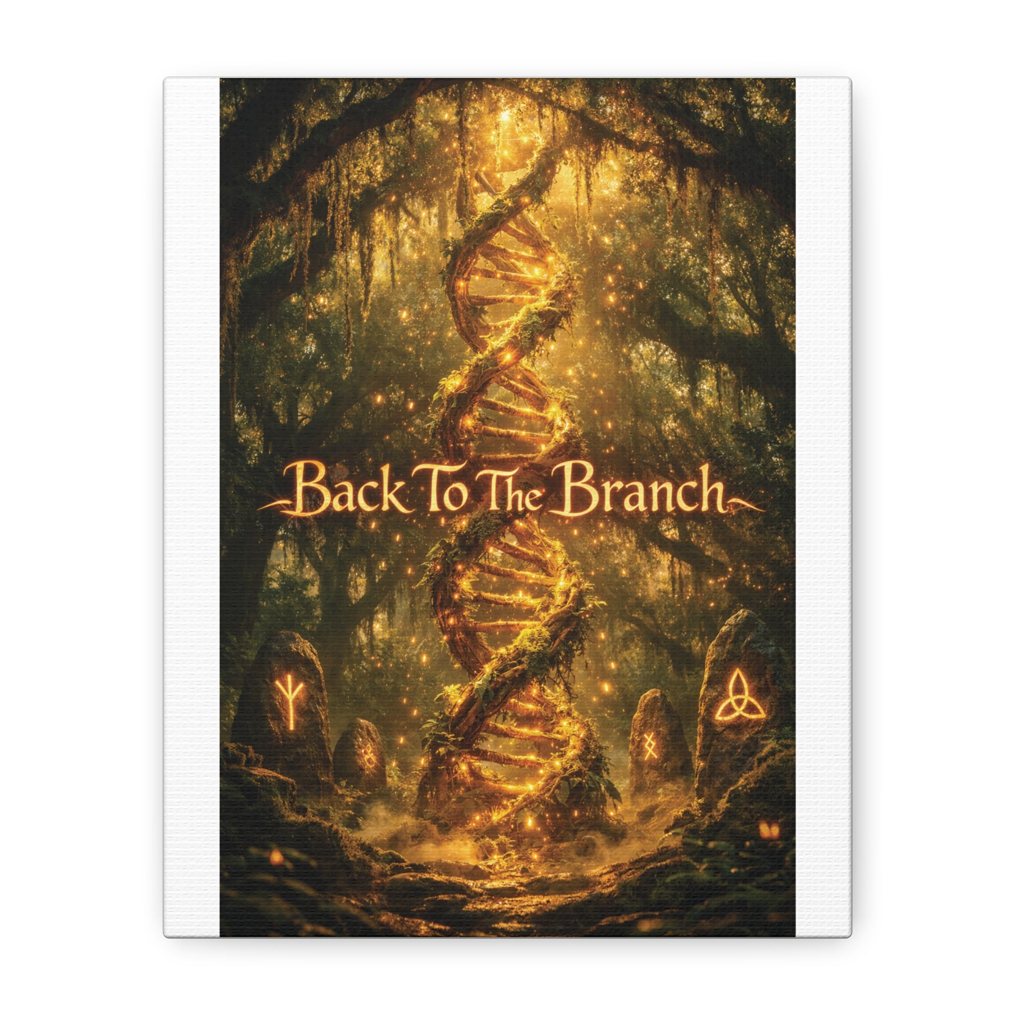 Back To The Branch DNA Tree Canvas Art — Mythic Forest Wall Decor
